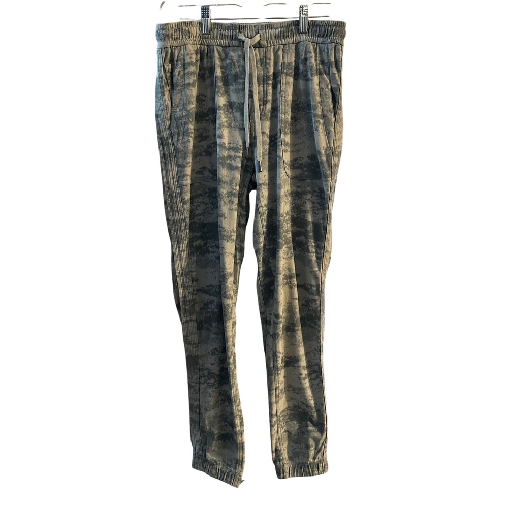 Athleta Farallon Jogger Sweatpants Women's Petite Small Fog Camo‎ Print Stretch